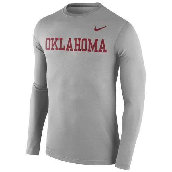 Oklahoma Sooners Nike Stadium Dri-FIT Touch Long Sleeve WEM Top - Gray,We sell and wholesale Oklahoma Sooners Nike Stadium Dri-FIT Touch Long Sleeve WEM Top - Gray on line form chian!